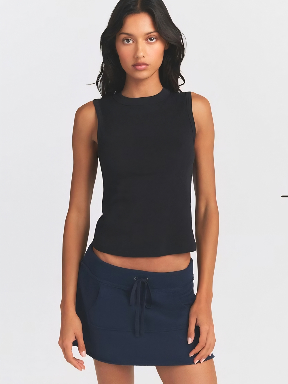 NWT SKIMS Cotton Jersey High Neck Tank